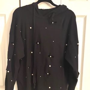 Distressed pearl hoodie